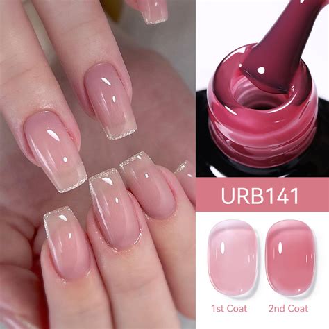 UR SUGAR Jelly Rubber Base Gel Polish Pink Nail Gel Nude White Soak Off UV Gel Semi Permanent