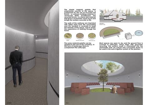 architecture project reflective niches  recycled brick