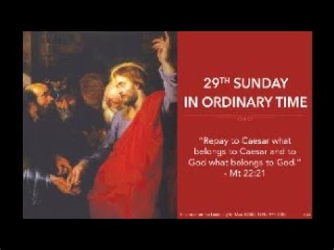 Twenty Ninth Sunday In Ordinary Time Mass October 22 2023 YouTube