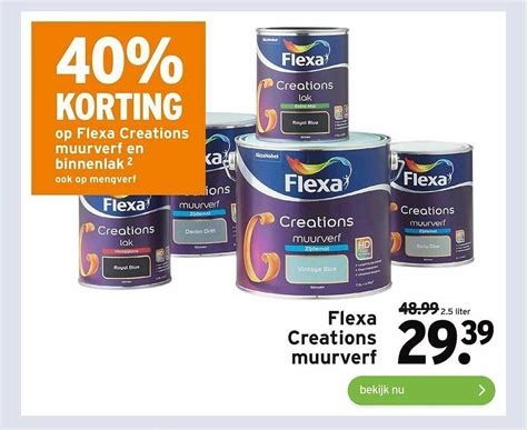 Flexa Creations Muurverf Korting Aanbieding Bij Gamma Folders Nl