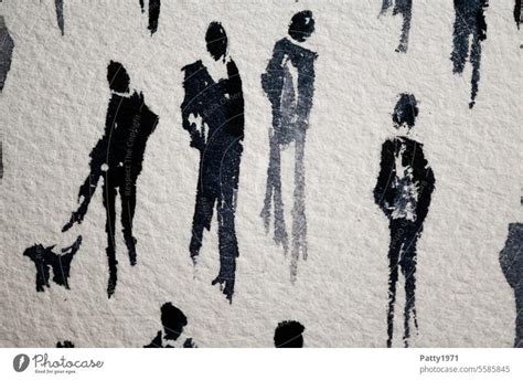 Abstract human silhouettes painted in watercolor - a Royalty Free Stock ...