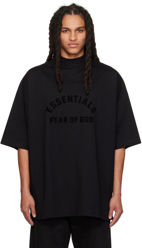 Black Bonded T Shirt By Fear Of God ESSENTIALS On Sale