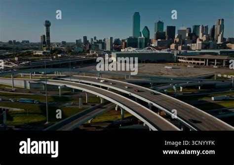 Aerial View Of Dallas Texas City Skyline Stock Video Footage Alamy