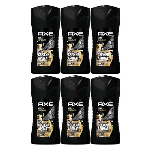 Комплект 6 шт. Гель для душа 2в1 Axe кожа и печеньки, 6 шт. по 250 мл ...