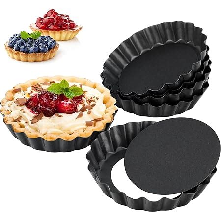 Osuter Lot de 8 Moule à Tartelette Amovible Anti adhésif Moule Mini