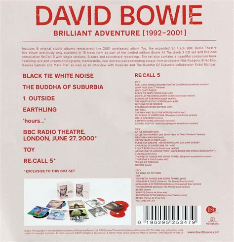 David Bowie Brilliant Adventure 1992 2001