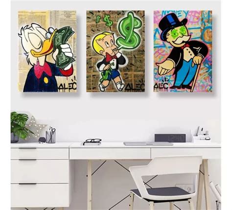 Cuadros Alec Monopoly Money Arte Callejero Modernos Canvas