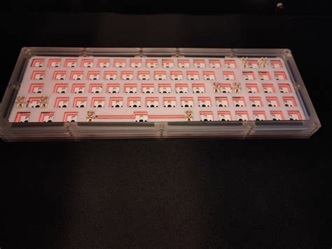 Ck Gasket Mounted Hot Swappable Stacked Acrylic Gaming Mechanical Keyboard Barebones Kit