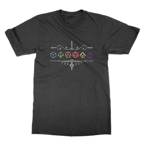 LGBT Dnd Rainbow Dice T Shirt Gay Pride Dungeons And Dragons Tee Etsy