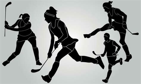 Field Hockey Silhouette Vector Art Icons And Graphics For Free Download