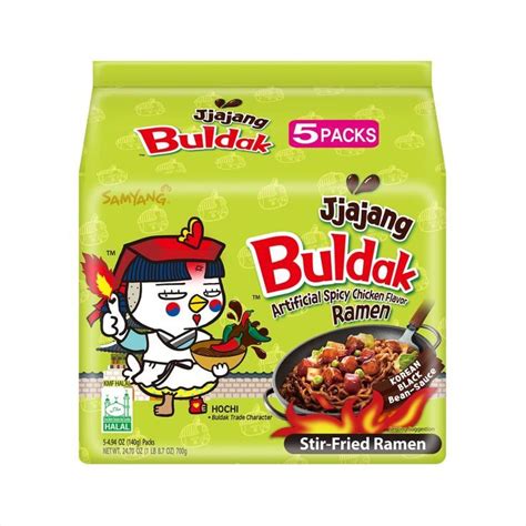 Samyang Buldak Jjajang Korean Spicy Hot Chicken Stir Fried Noodles Oz Pack Of Hot
