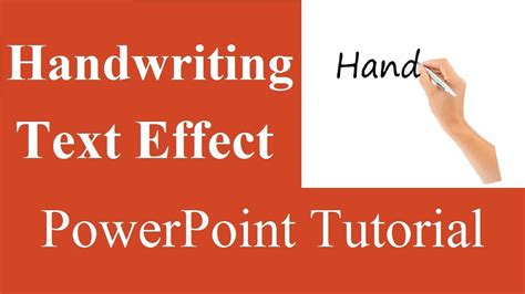 How To Make Handwriting Text Effect Animation Using Powerpoint