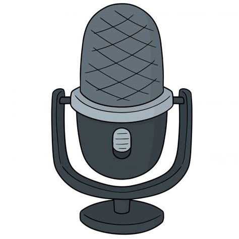 cartoon microphone vector