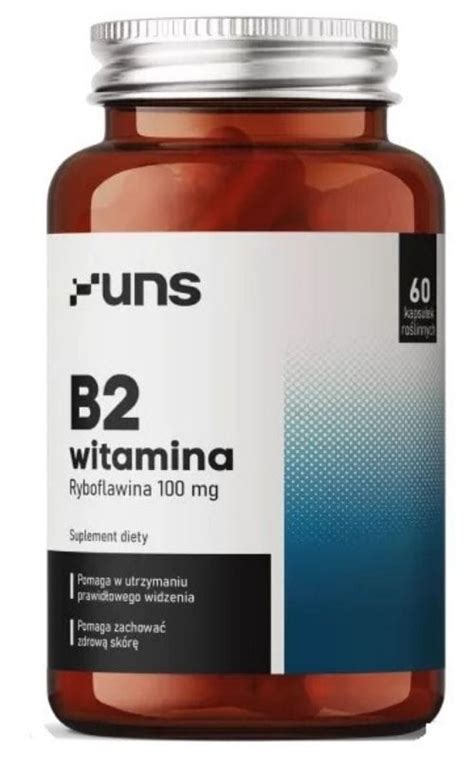 Witamina B2 100mg 60 kapsułek UNS Skład Cena Opinie Sklep Życia