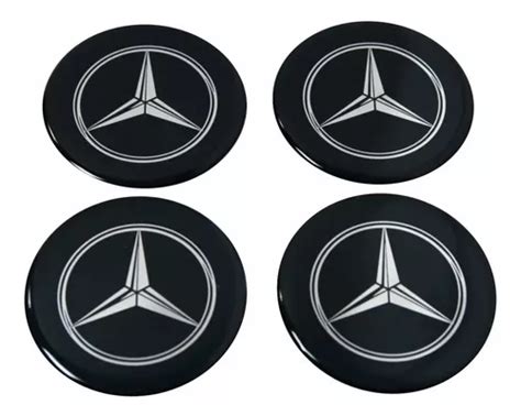 Emblema Adesivos Centro Roda Mercedes Mm Resinado Cl Fkc