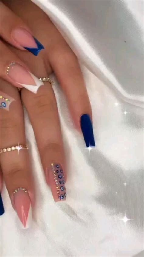 O Famoso Olho Grego Unhas Bonitas Unhas Azuis Unhas Decoradas