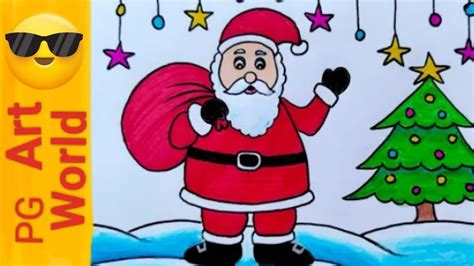 How To Draw Santa Claus Easy Christmas Drawing Santa Claus Drawing