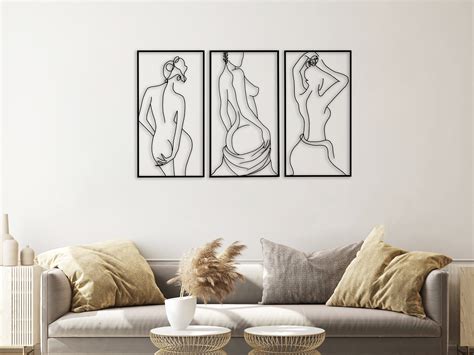 Nude Woman Body Metal Wall Art Naked Woman Back Decor Woman Etsy