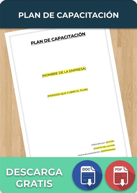 Plan de Capacitación Ejemplos Formatos Word Excel