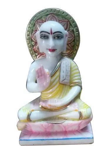 White Painted Marble Gautam Buddha Statue For Temple At Rs In Jaipur