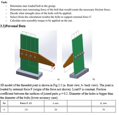 Solved Could you solve this and show scheme diagram of bolts | Chegg.com