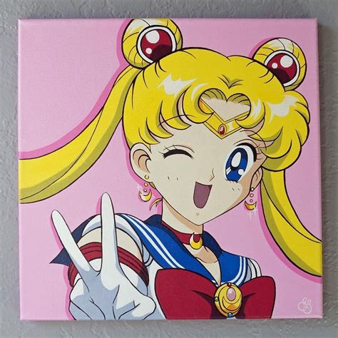 Art And Collectibles Glass Art Sailor Moon Plexiglass Painting Pe