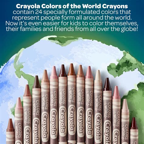 NEW: Crayola Colors of the World Crayons, 24 ct - CVS Pharmacy