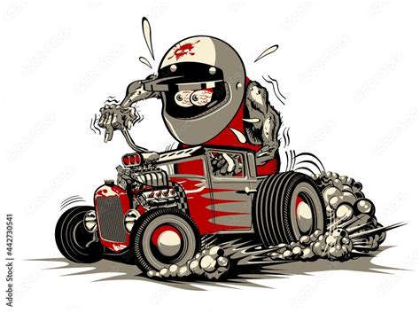Cartoon Retro Rat Rod Stock Vector Adobe Stock