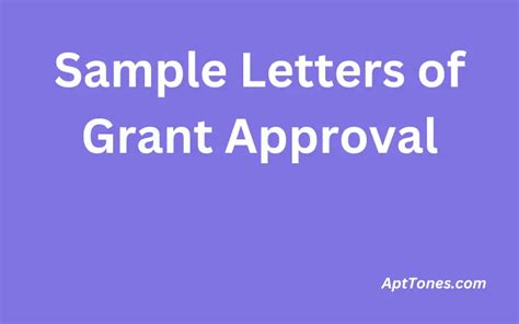 Sample Letters Of Grant Approval Apt Tones