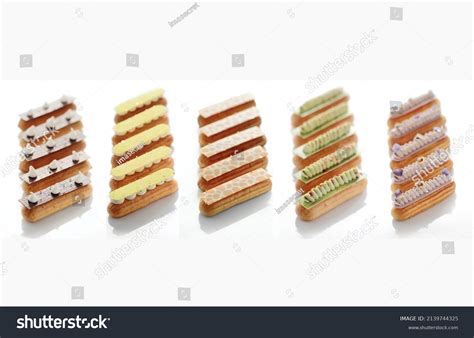 Set On Decorating Eclairs On Isolated Stock Photo 2139744325 | Shutterstock