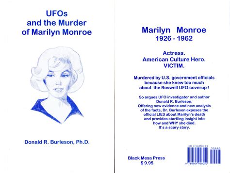 Ufos And The Murder Of Marilyn Monroe Paperback Book Donald R