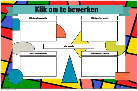 Student Van De Week Poster Met Vormen Storyboard