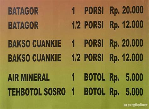 Selalu Diperbarui Menu Baso Cuankie Serayu Riau Bandung