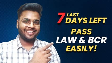 PASS LAW BCR IN LAST 7 DAY EASILY CA FOUNDATION DEC 2023 YouTube