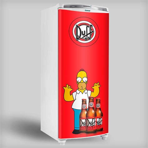 Envelopamento De Geladeira Porta Homer Cerveja Duff