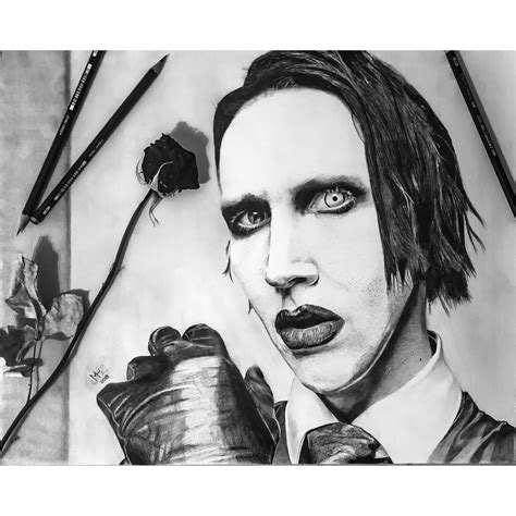 Marilyn Manson Sketch At Paintingvalley Explore Collection Of