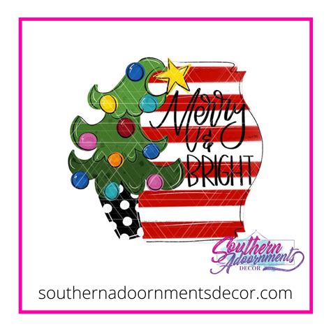 Merry And Bright Tree Template And Digital Cut File Southern