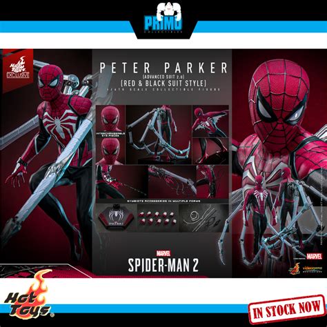 Hot Toys Vgm Marvel S Spider Man Th Scale Peter Parker Advanced Suit Red And