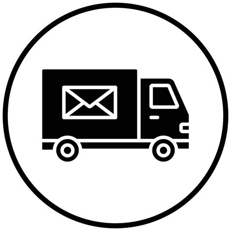 Mail Truck Icon Style 9485556 Vector Art at Vecteezy