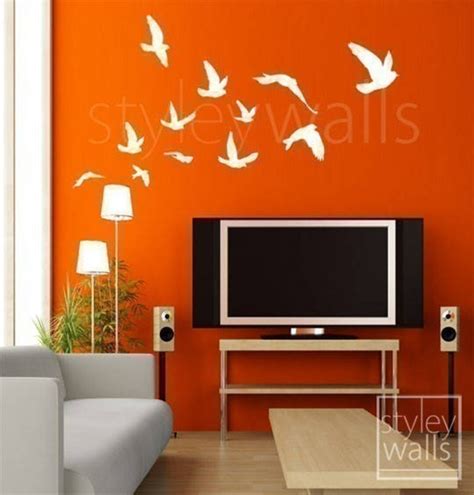 Birds Wall Decal Flying Birds Set Of 12 Vinyl Wall Decal Flock Of Birds Decal Office Home Art