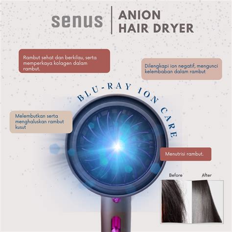 Jual Senus Hair Dryer Pengering Rambut Anion Salon Haircare Hot Wind Ionik W Shopee Indonesia