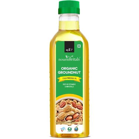 Buy Nourishvitals Organic Groundnut Cold Pressed Oil Litre Online At