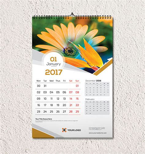 Creative wall calendar template #279193