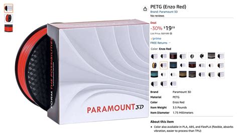 Paramount 3d Automotivepantone Color Petg Eg Mclaren Orange Enzo