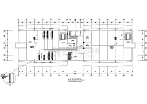 某公安部门办公楼vrv空调设计cad平面施工图办公建筑土木在线