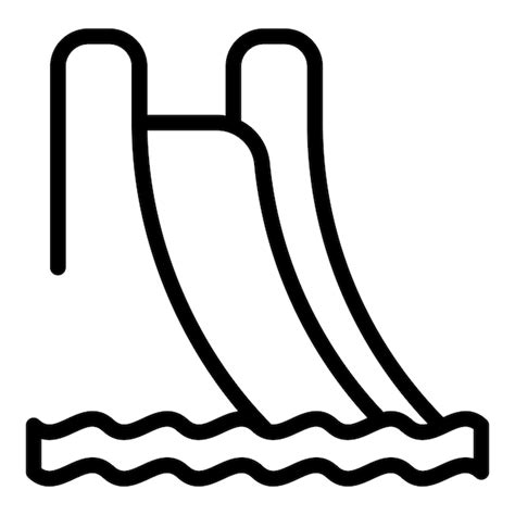 Premium Vector Water Slide Icon Outline Water Slide Vector Icon For