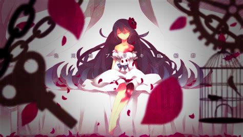 Bunny Cage Chain Dress Flowers Hatsune Miku Long Hair Petals Saine