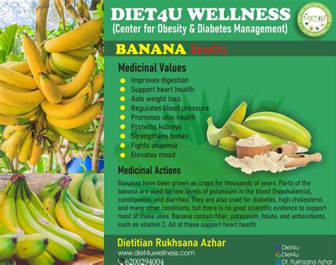 Banana Benefits And Nutritional Facts | Diet4u Wellness