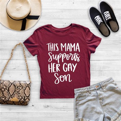 Mama Supports Gay Son Svg Lgbt Ally Svg Gay Ally Svg Mom Etsy
