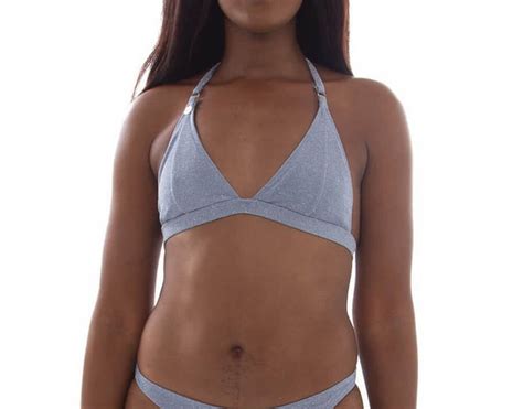 Custom Logo Swimsuits Glitter Halter Top Bikini Maker China Unijoy